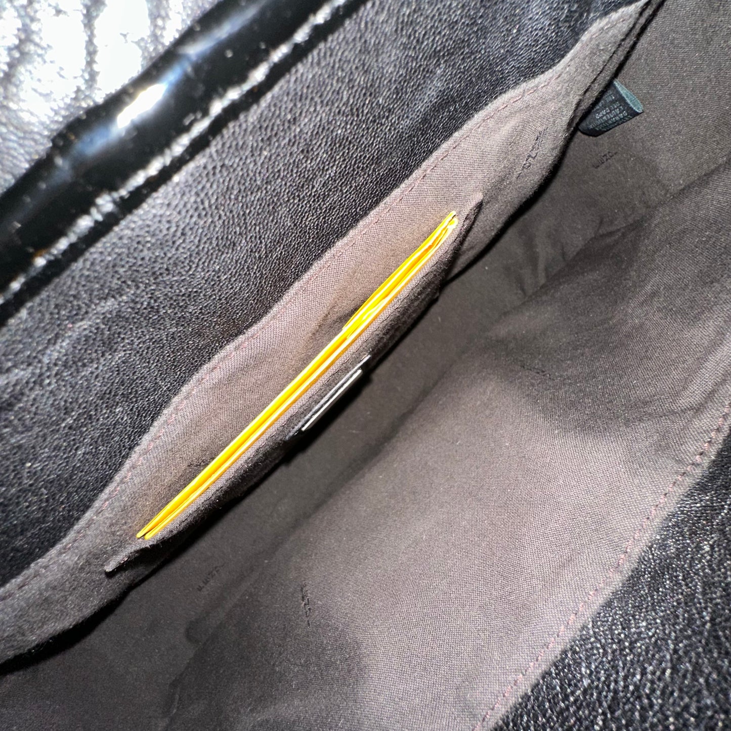 Fendi Vintage B Bag in Black Patent Leather