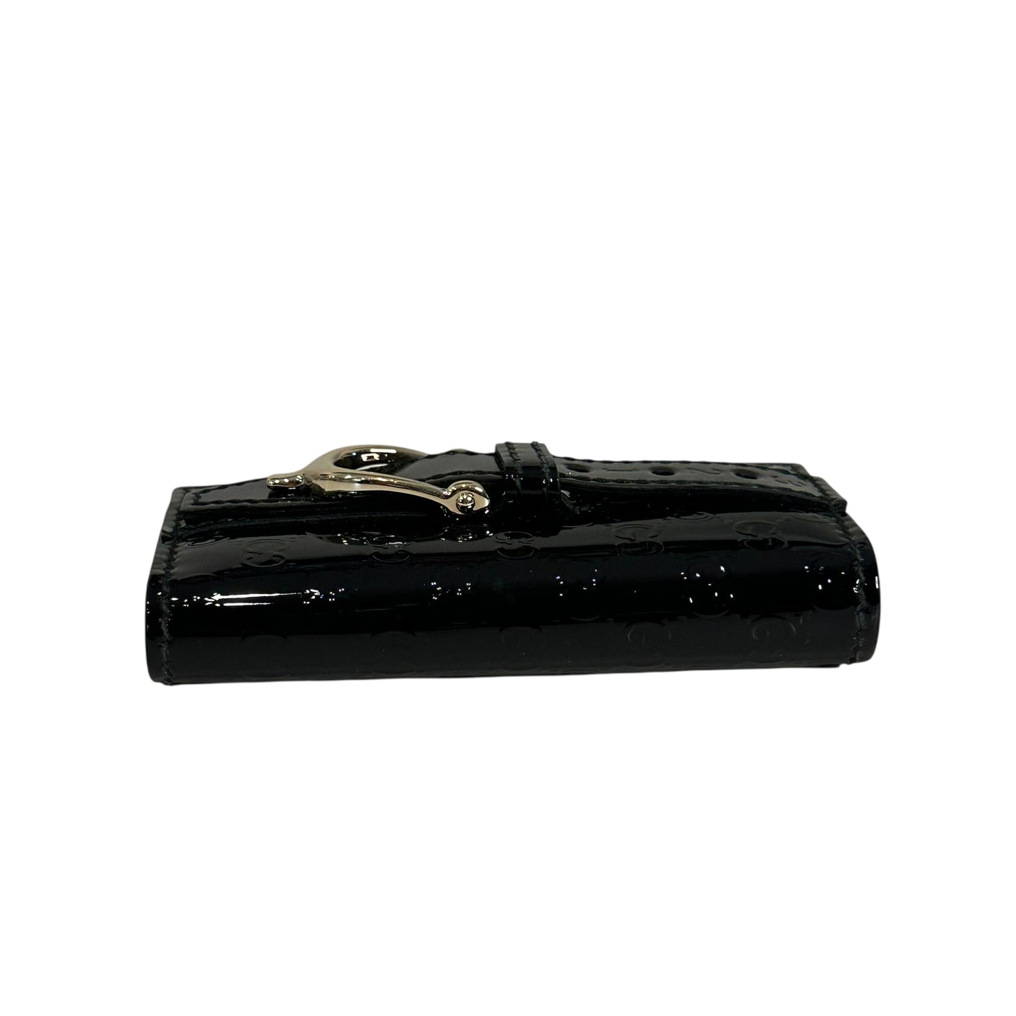 Gucci Microguccissima Black Patent Key Holder