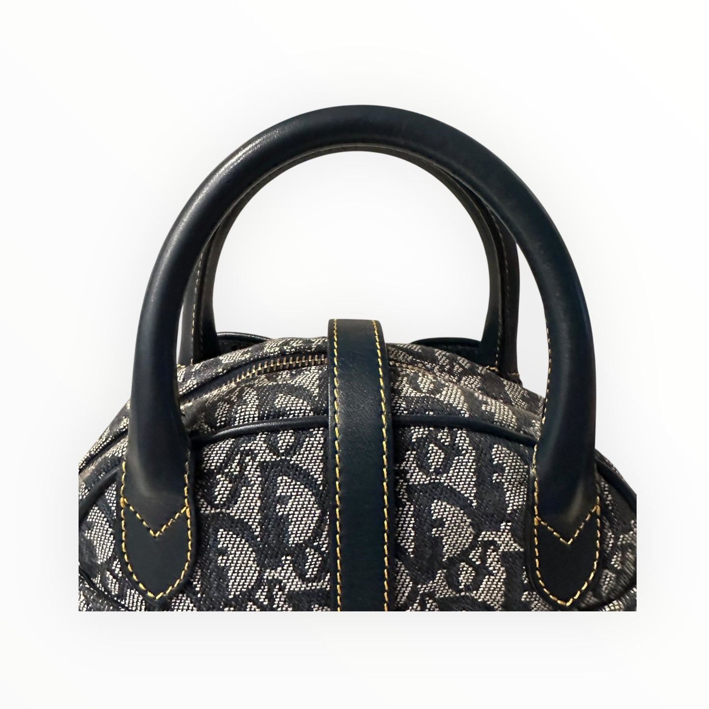Christian Dior Vintage Diorissimo Mini Double Saddle Bowler Bag
