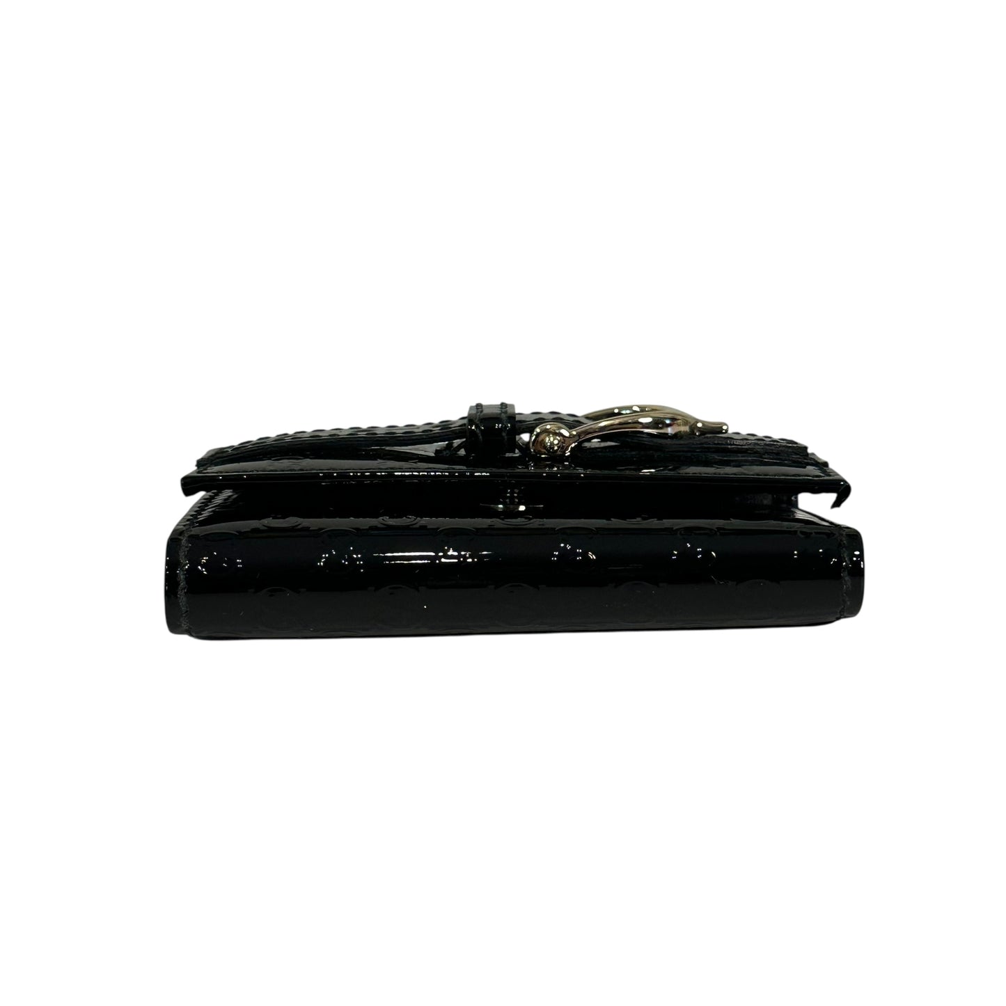 Gucci Microguccissima Black Patent Key Holder