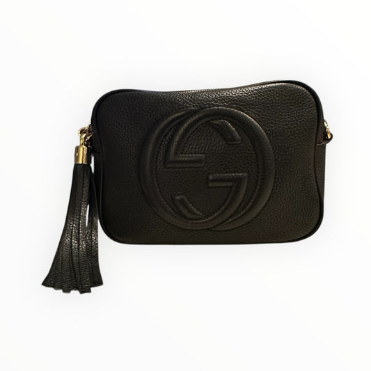 Gucci Pebbled Calfskin Small Soho Disco Bag Black