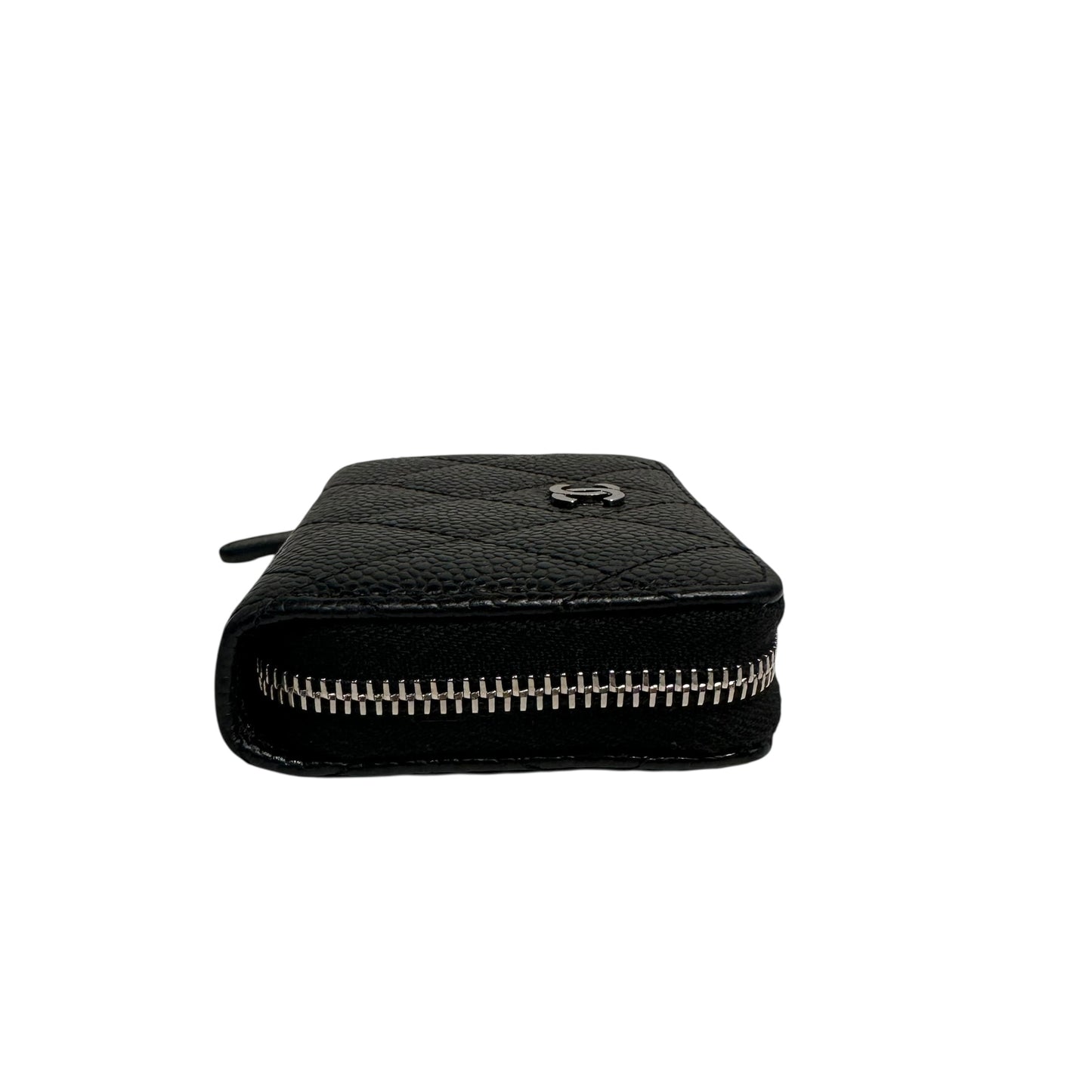 Chanel Caviar Quilted Zip Coin Purse Black