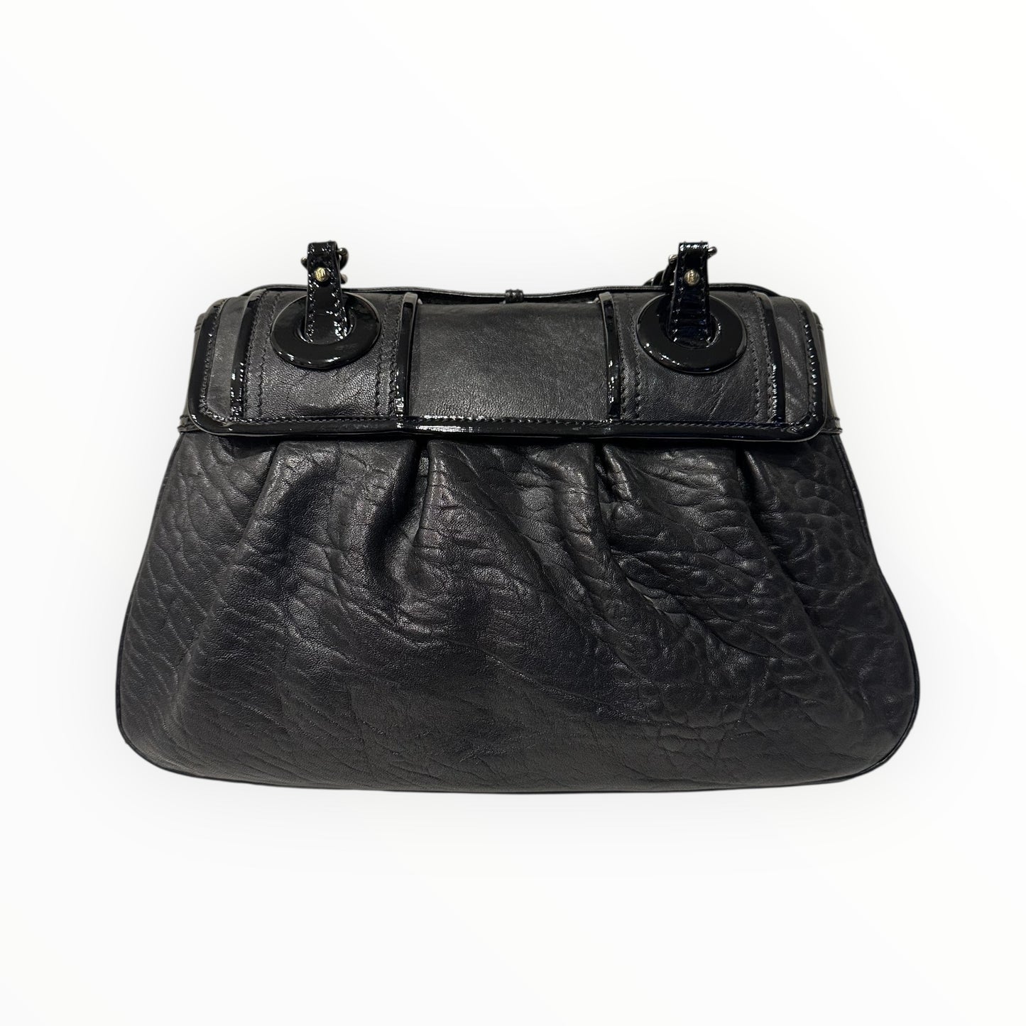 Fendi Vintage B Bag in Black Patent Leather