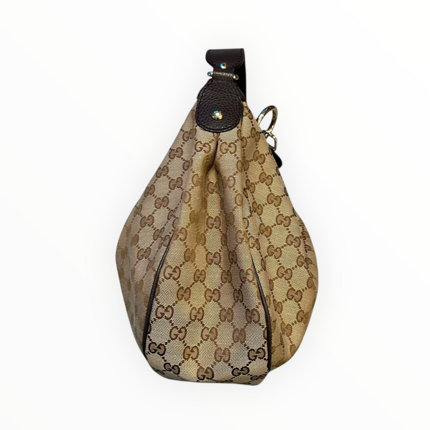 Gucci GG Canvas Medium Sukey Hobo Bag – Beige/Brown with Gold Hardware
