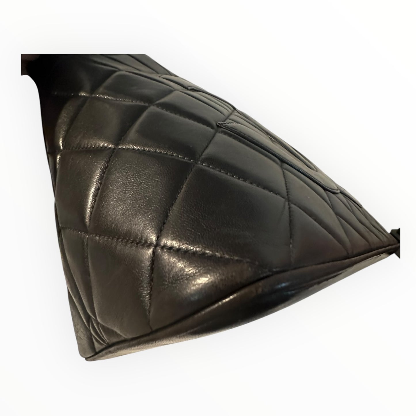 Chanel Vintage Lambskin Quilted Medallion in Black