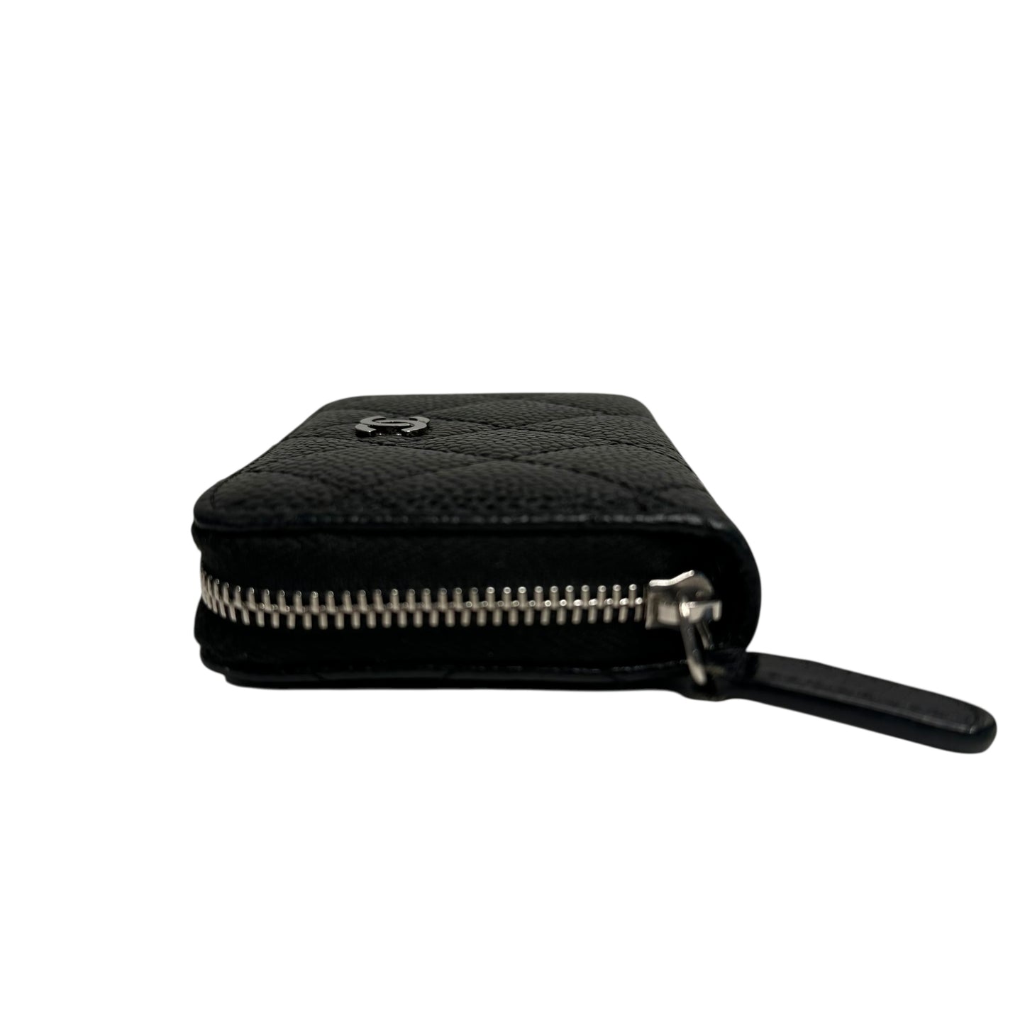 Chanel Caviar Quilted Zip Coin Purse Black