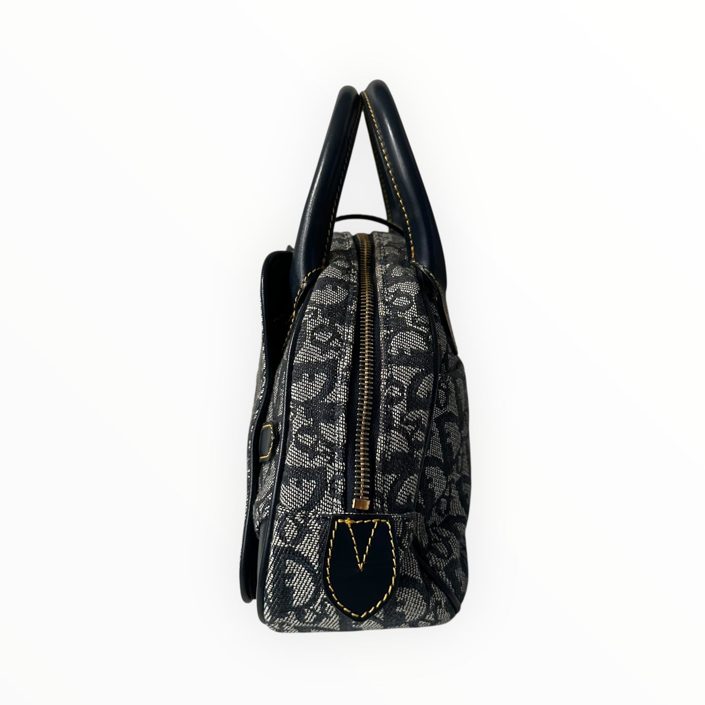 Christian Dior Vintage Diorissimo Mini Double Saddle Bowler Bag