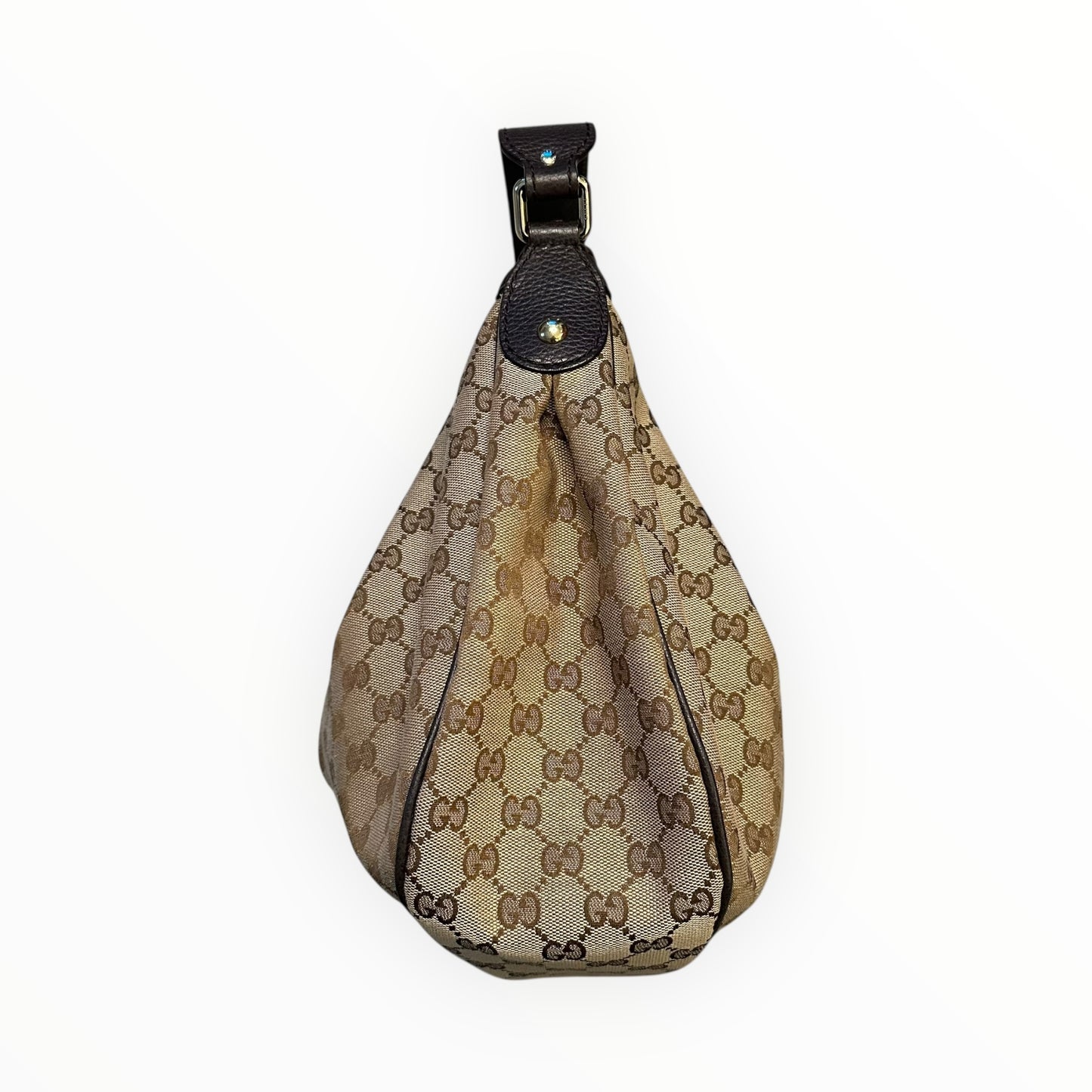 Gucci GG Canvas Medium Sukey Hobo Bag – Beige/Brown with Gold Hardware