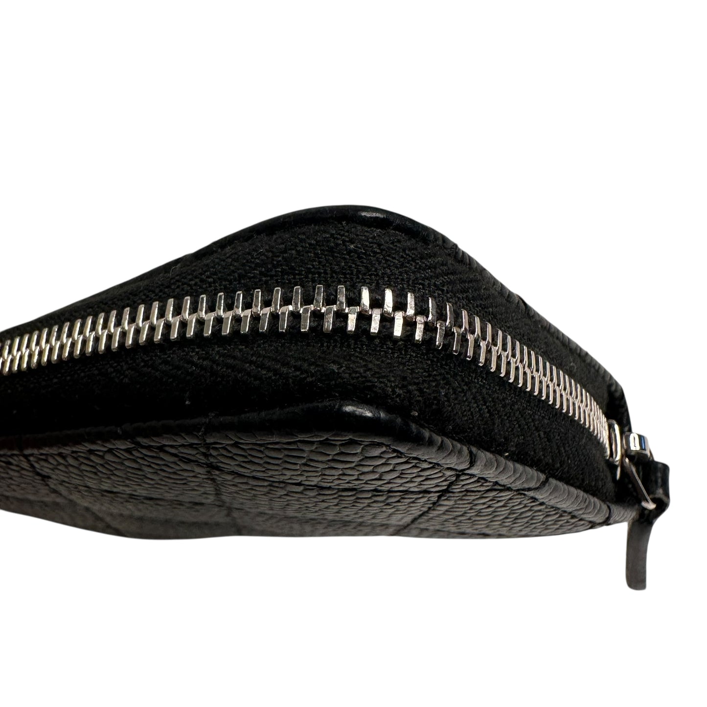 Chanel Caviar Quilted Zip Coin Purse Black
