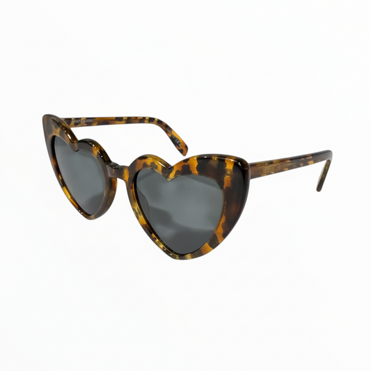 Saint Laurent Lulu SL181 Heart-Frame Sunglasses – Tortoise Acetate