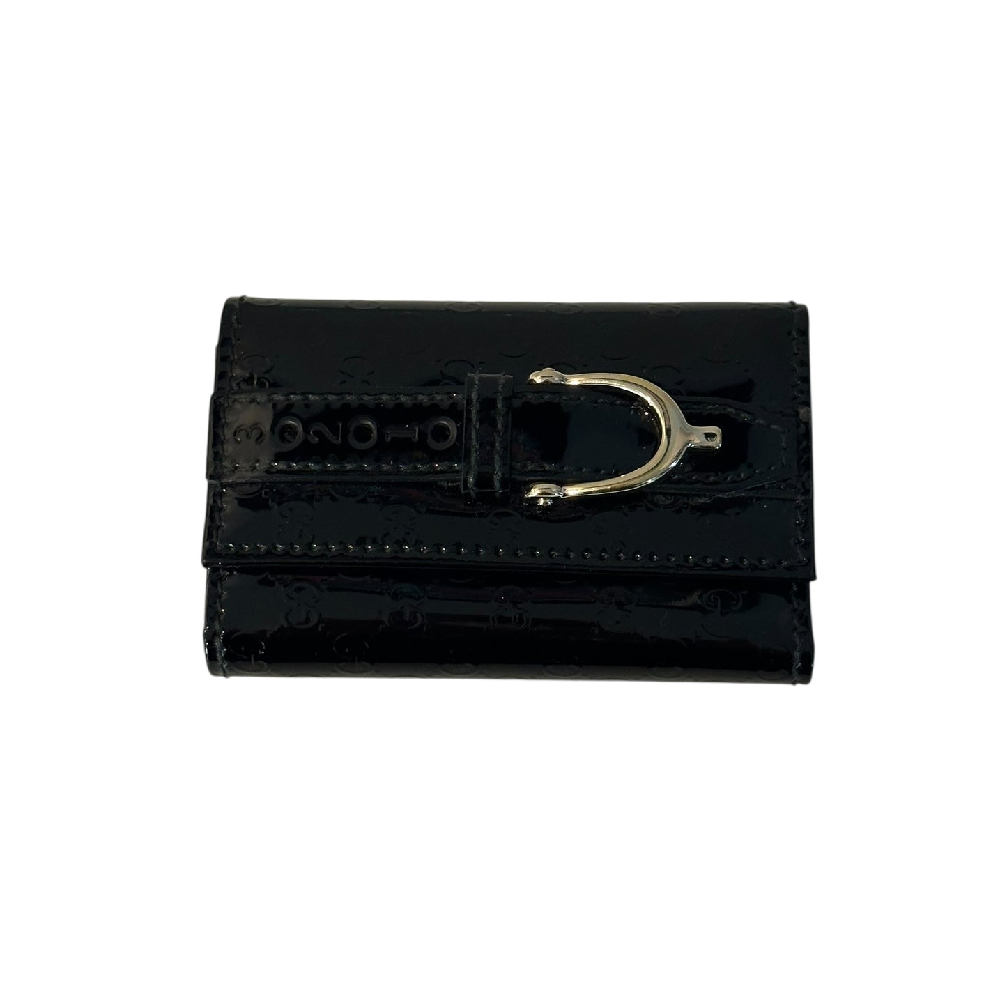 Gucci Microguccissima Black Patent Key Holder