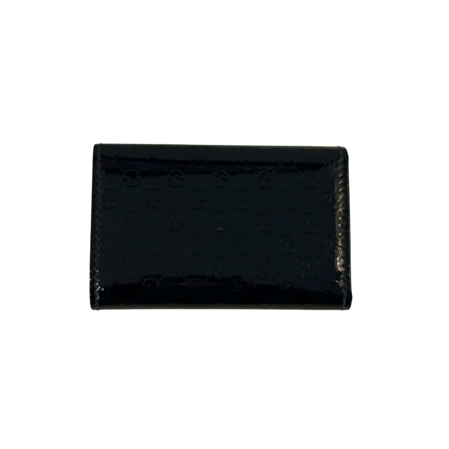 Gucci Microguccissima Black Patent Key Holder