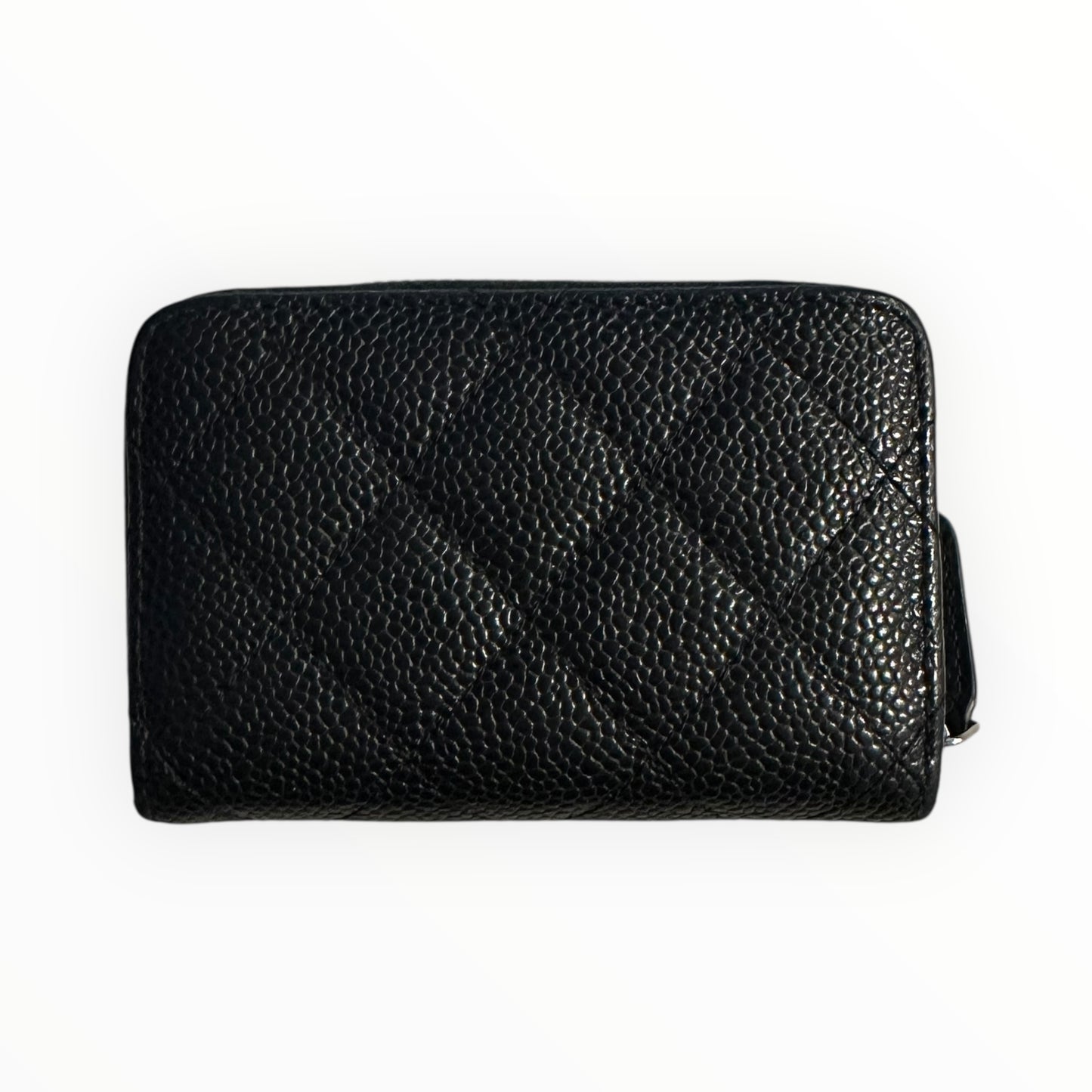 Chanel Caviar Quilted Zip Coin Purse Black