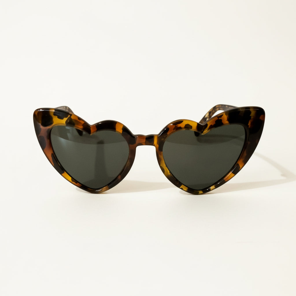 Saint Laurent Lulu SL181 Heart-Frame Sunglasses – Tortoise Acetate