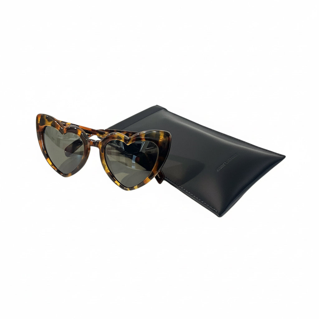 Saint Laurent Lulu SL181 Heart-Frame Sunglasses – Tortoise Acetate