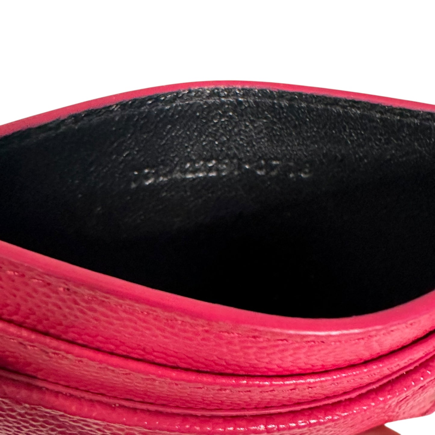 Saint Laurent Monogram Card Case – Fuchsia Pink with Gold Hardware