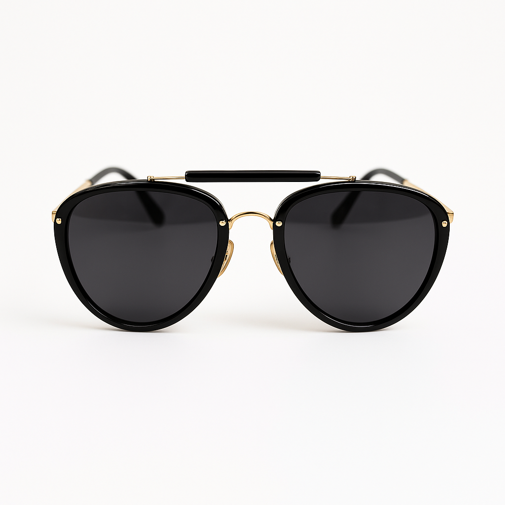 Gucci GG0672S Aviator Sunglasses – Black & Gold