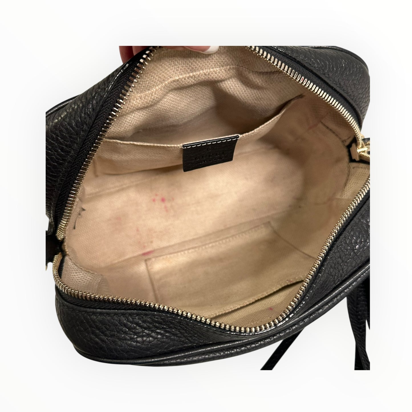 Gucci Pebbled Calfskin Small Soho Disco Bag Black