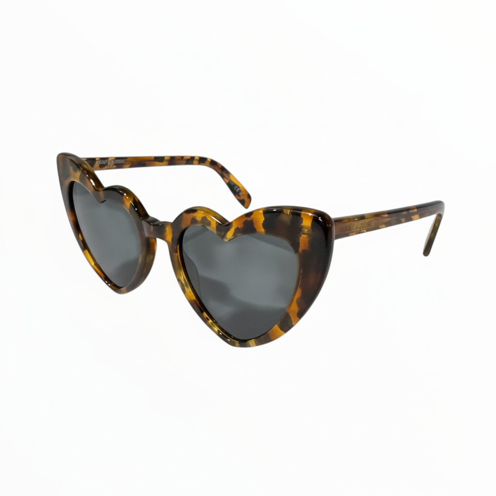 Saint Laurent Lulu SL181 Heart-Frame Sunglasses – Tortoise Acetate